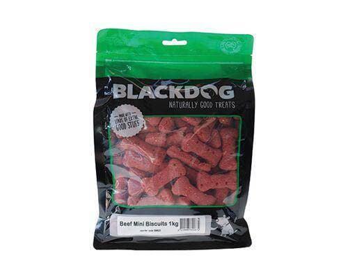 BlackDog Mini Treat Biscuits Beef 1kg bag, pet essentials warehouse