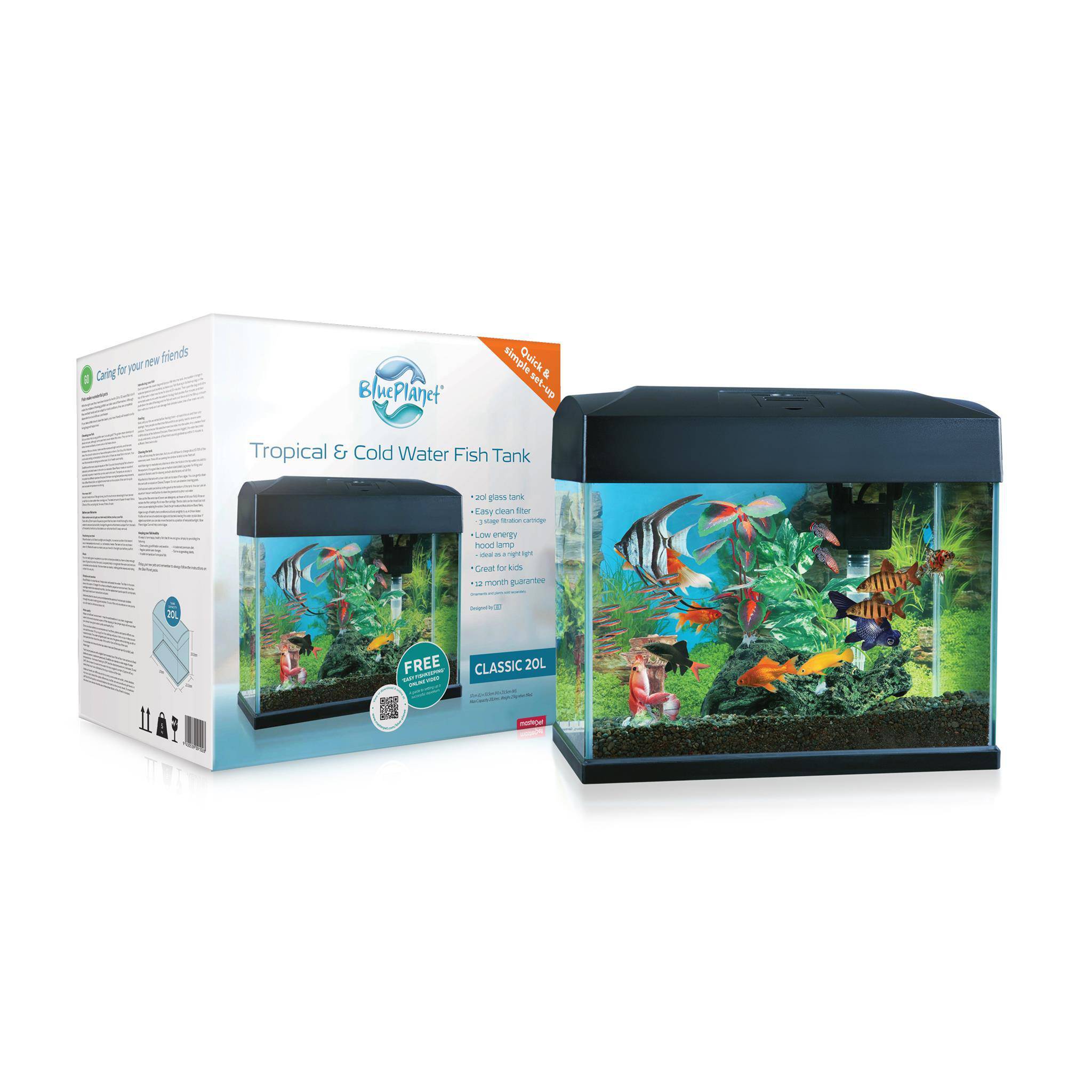 Blue Planet Classic Aquarium 20L 37x33.5x25cm