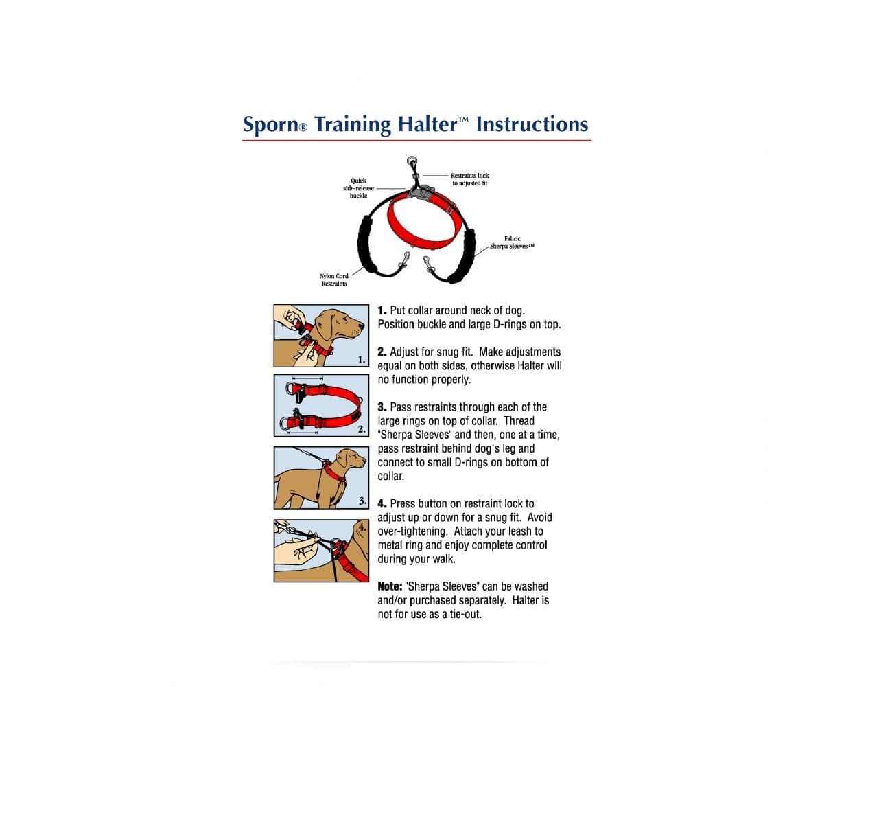 Sporn Halter Dog Harness adjustment instruction, pet essentials warehouse